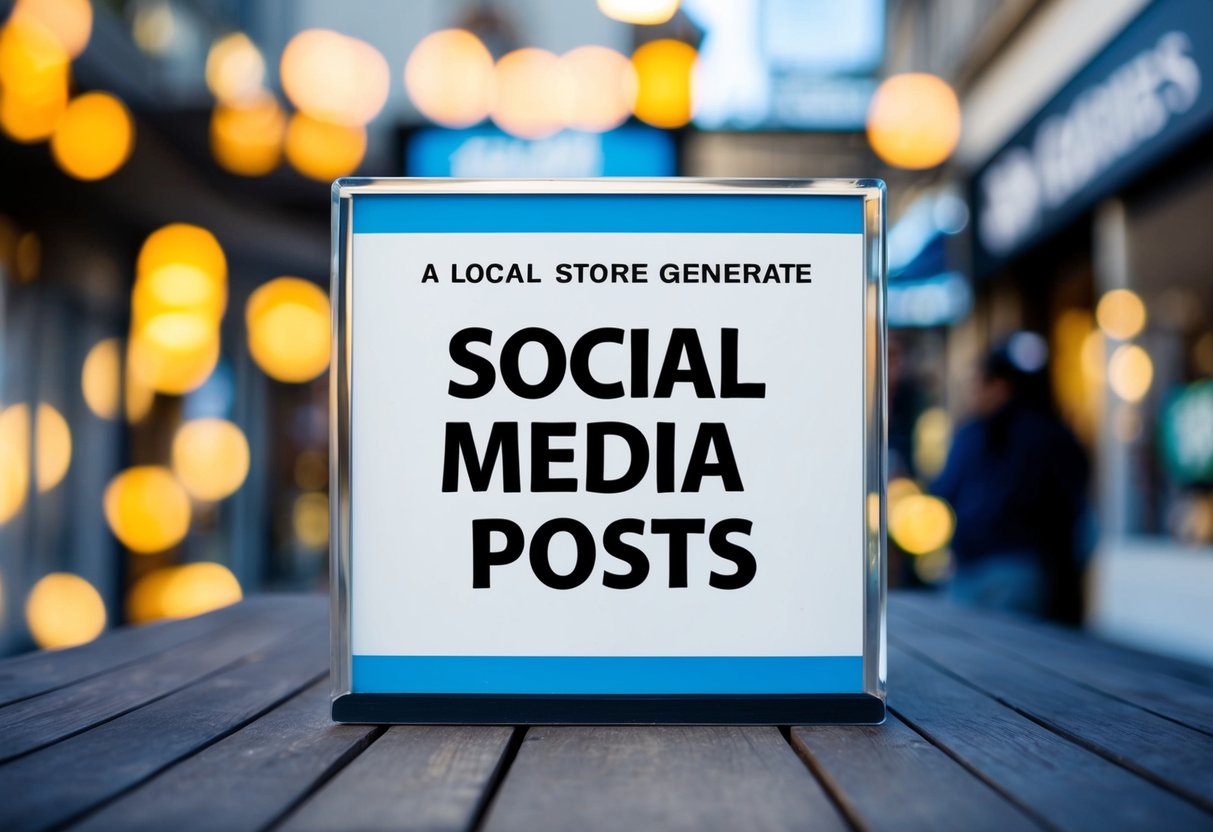 A local store's social media posts generate a buzz, while customers engage and make purchases, directly attributing to the increase in sales