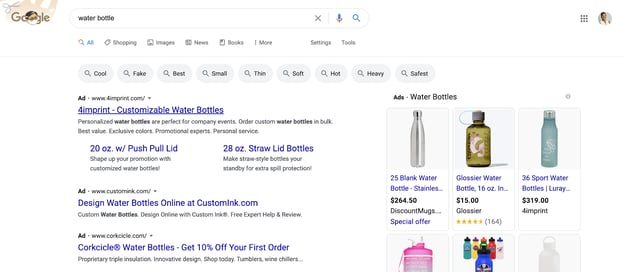 Google search ad example
