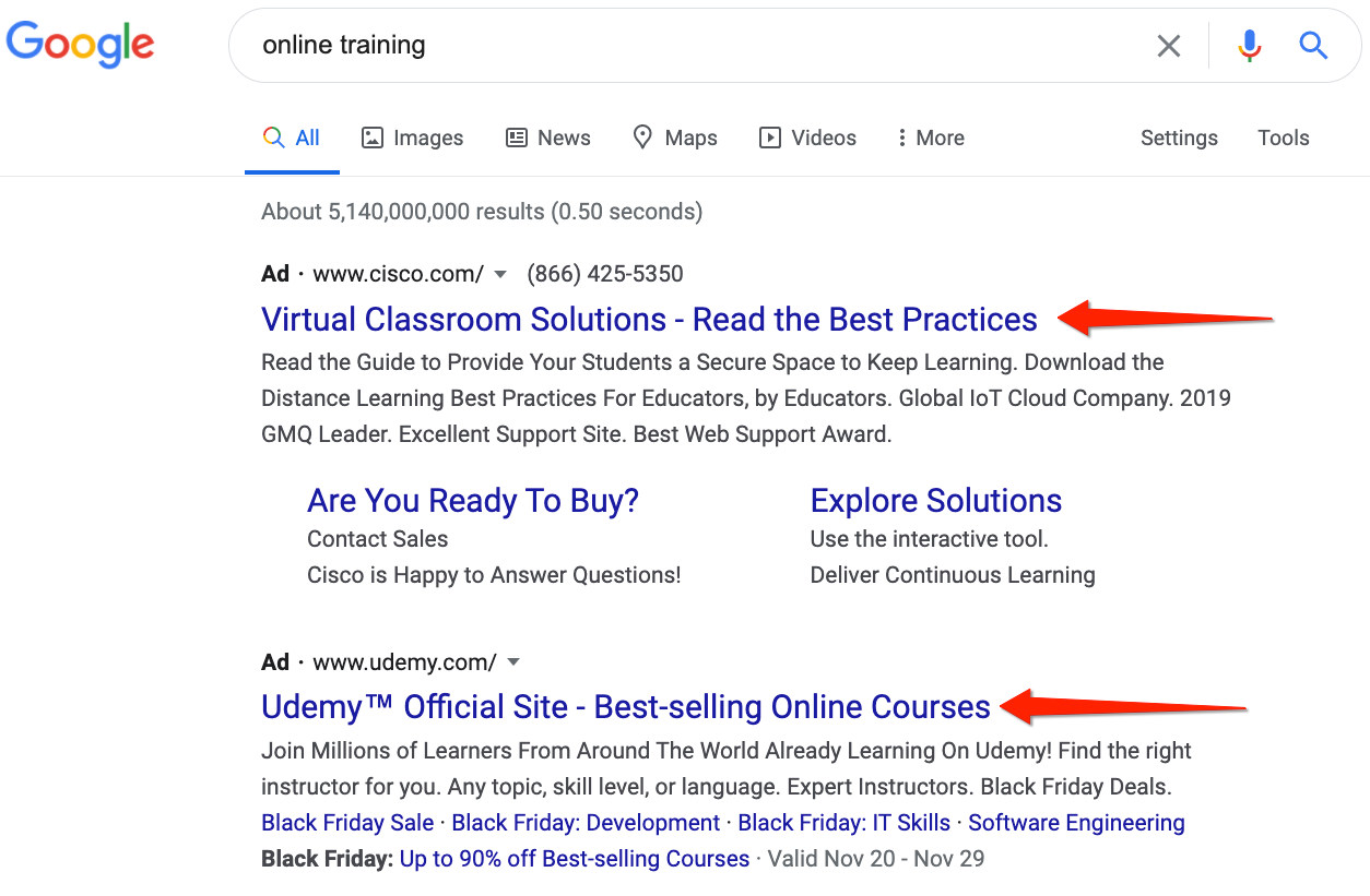 search results for online training