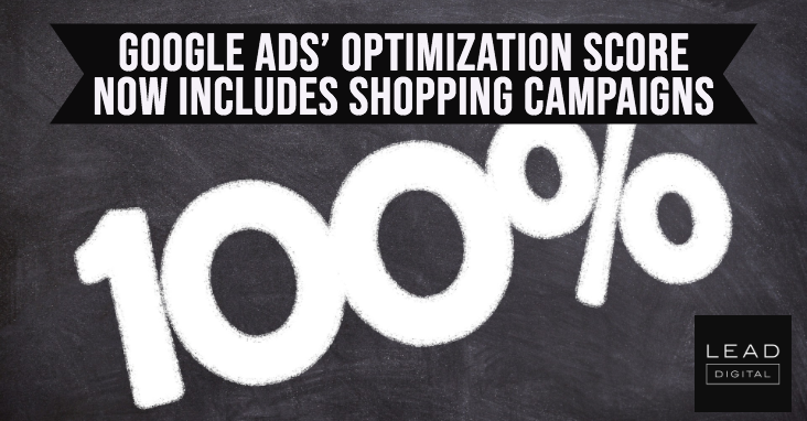 Google Ads’ Optimization Score Now Includes Shopping Campaigns