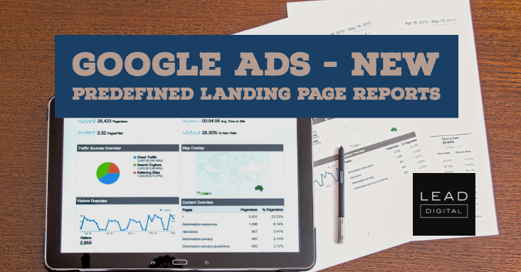 Google Ads – New predefined landing page reports