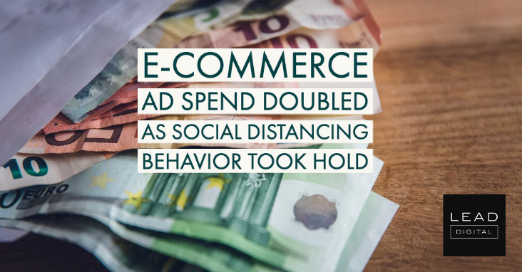 E-commerce ad spend doubled as social distancing behavior took hold