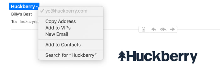 huckberry email from address example.